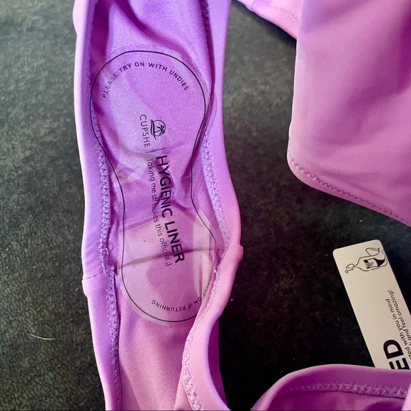 NWT never worn Alayna Purple O-Ring Cut Out One Piece Swimsuit Med - Picture 4 of 8